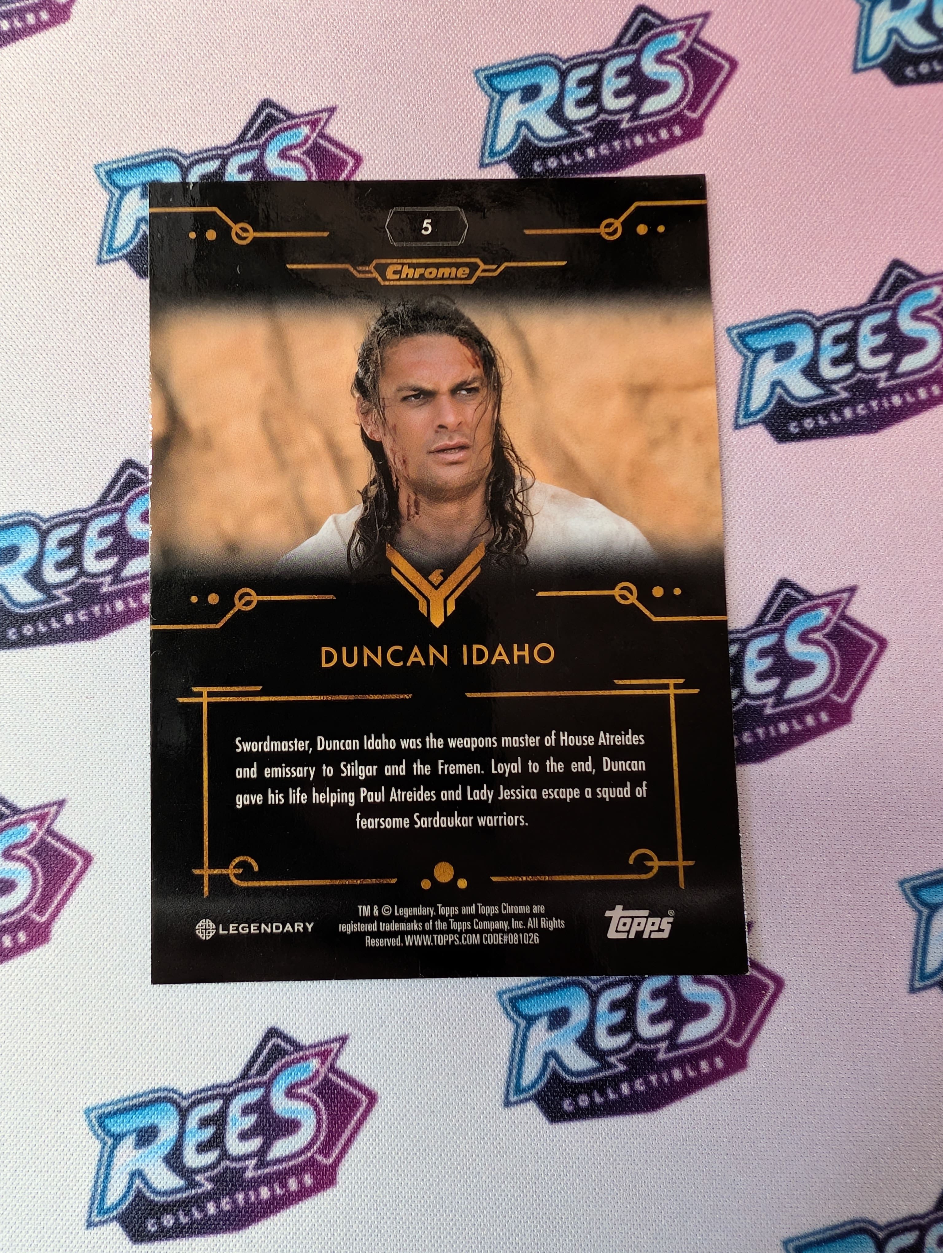 Duncan Idaho, No. 5, #93/175, 2024 Topps Chrome Dune Blue Parallel