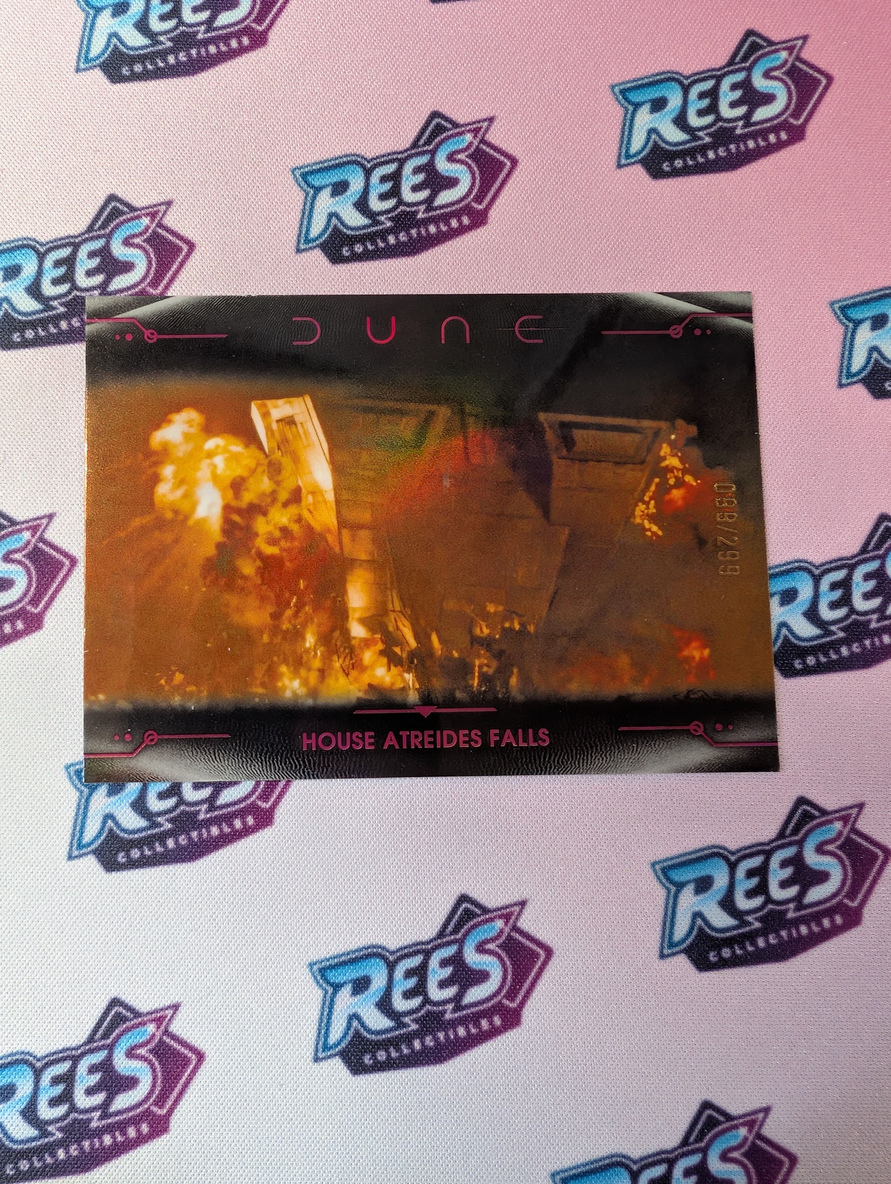 House Atreides Falls, No. 76, #099/299, 2024 Topps Chrome Dune Numbered Refractor