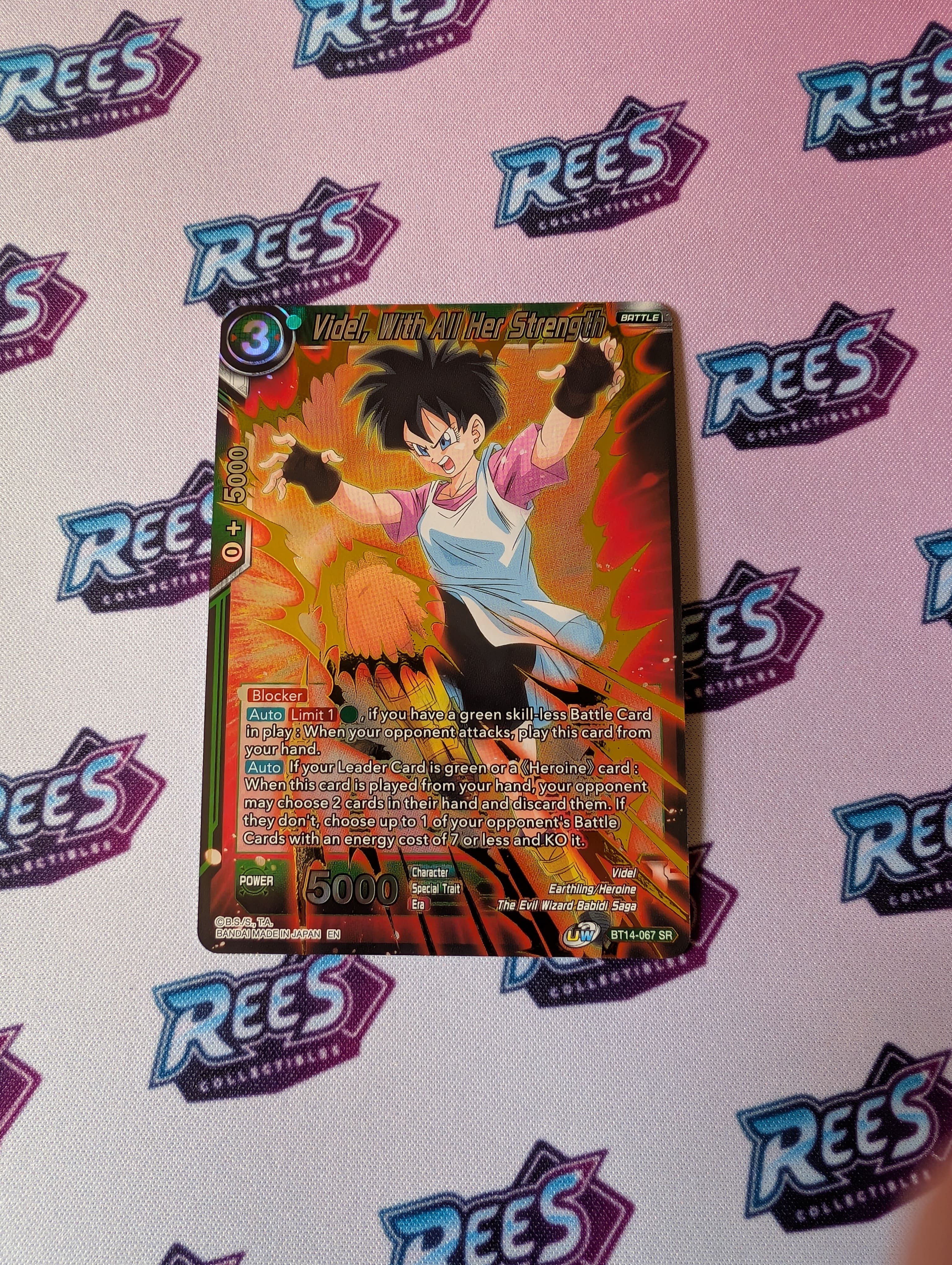 Videl, With All Her Strength, BT14-067, Super Rare (SR), Dragon Ball Super Card Game Cross Spirits