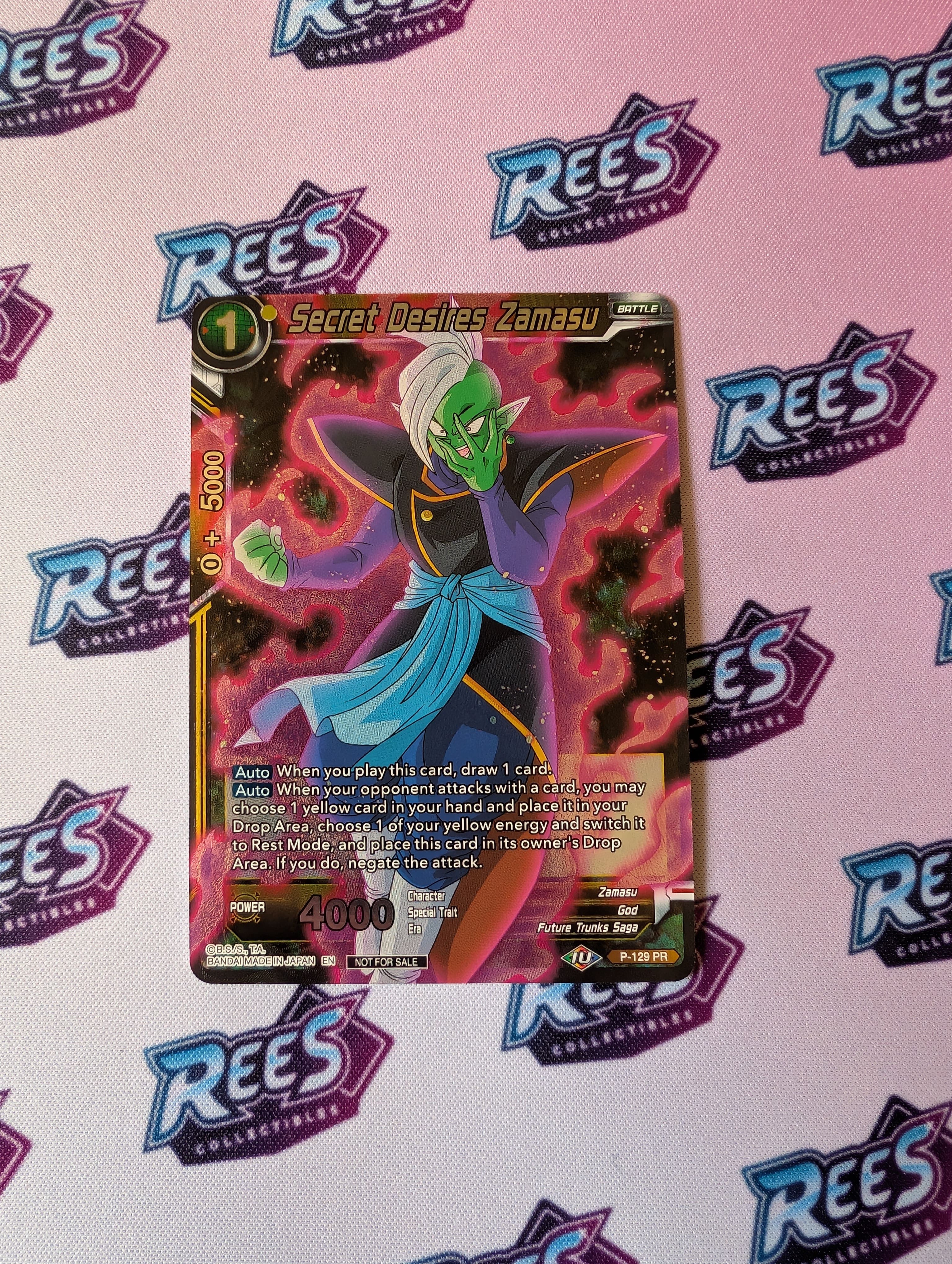 Secret Desires Zamasu, P-129, Foil Promo, Dragon Ball Super Card Game