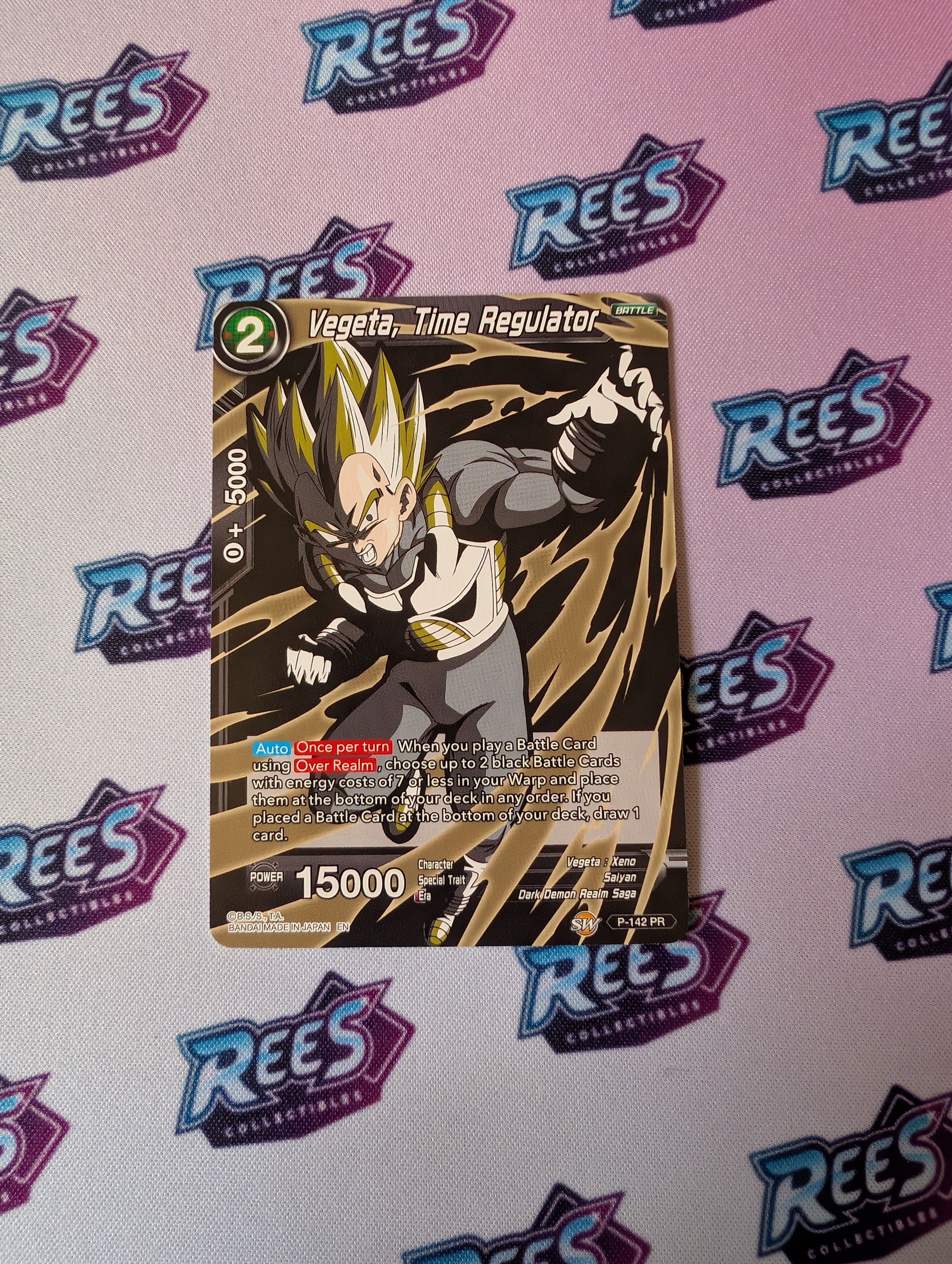 Vegeta, Time Regulator, P-142, Non-Foil Alternate Art Promo, Dragon Ball Super Card Game