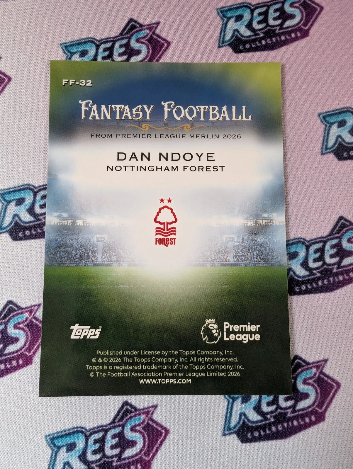 Dan Ndoye, FF-32, Fantasy Football Insert, 2025-26 Topps Merlin Premier League