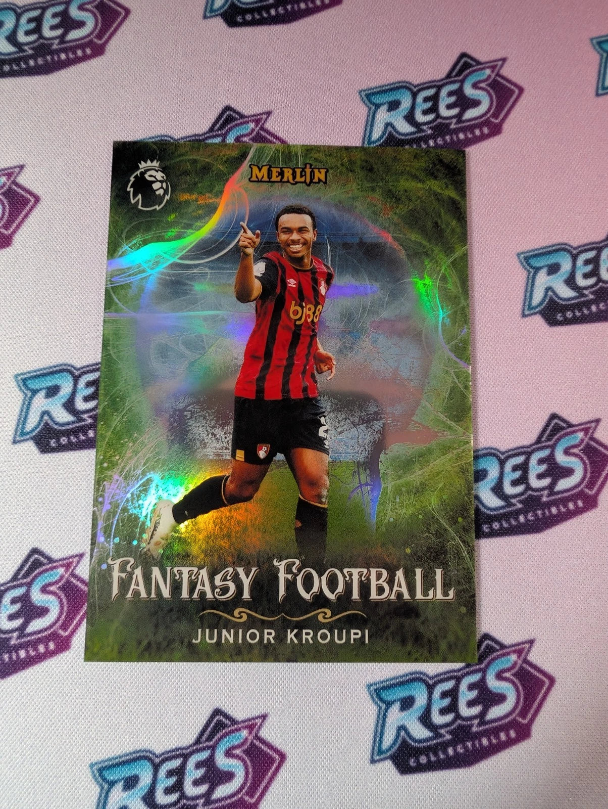 Junior Kroupi, FF-6, Fantasy Football Insert, 2025-26 Topps Merlin Premier League