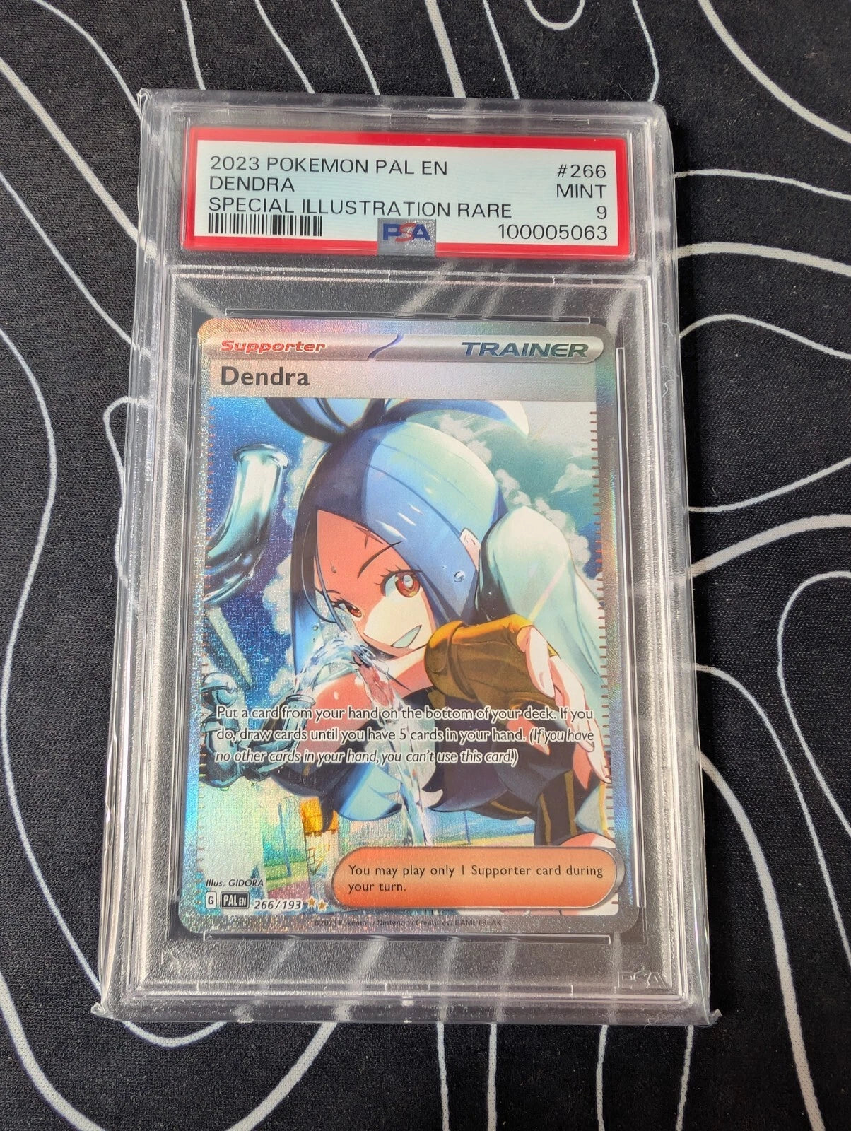 PSA 9 Dendra, 266/193, Special Illustration Rare Paldea Evolved, Pokemon TCG English