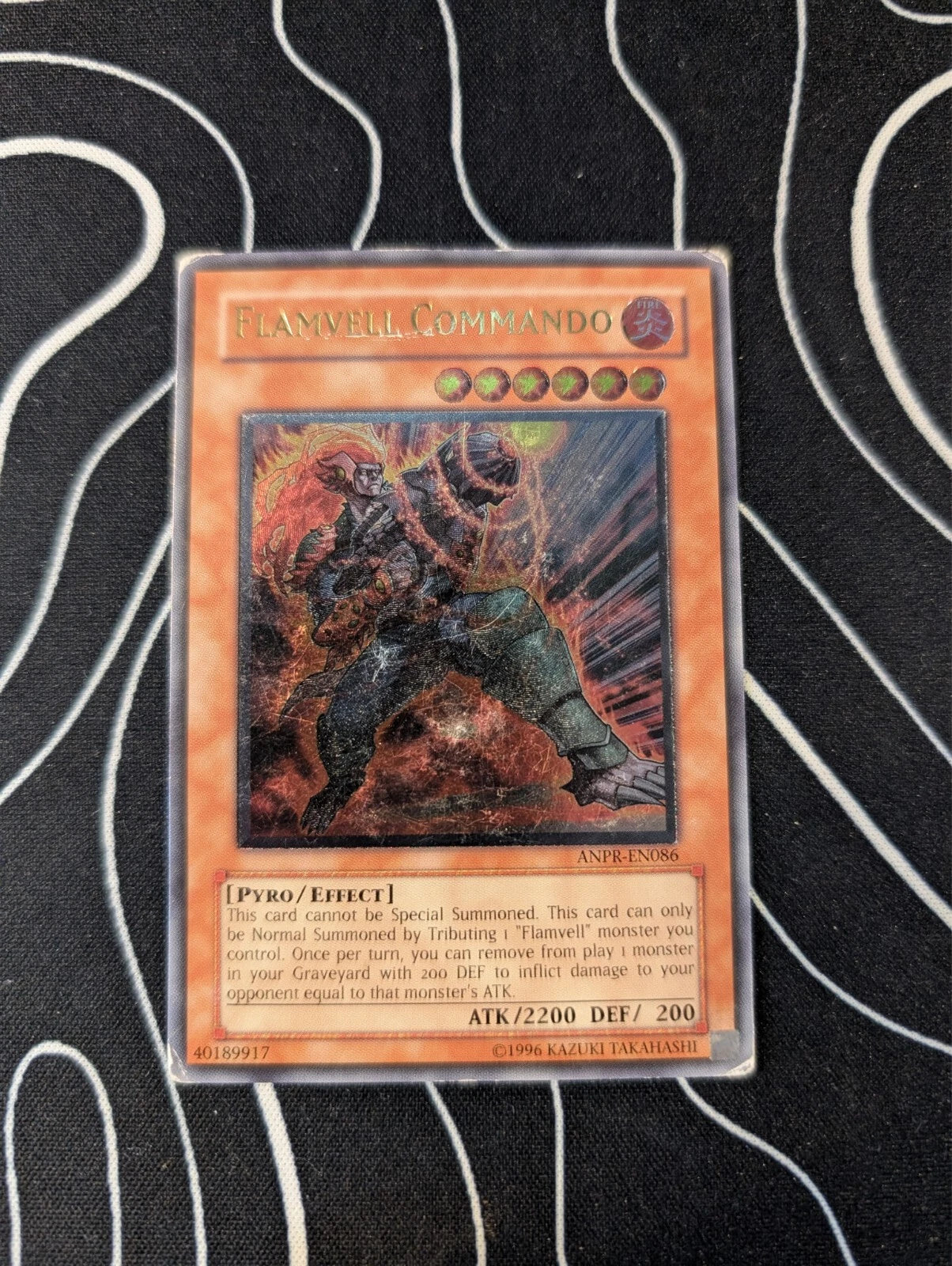 Flamvell Commando, ANPR-EN086, Ultimate Rare (Played), Yu-Gi-Oh!