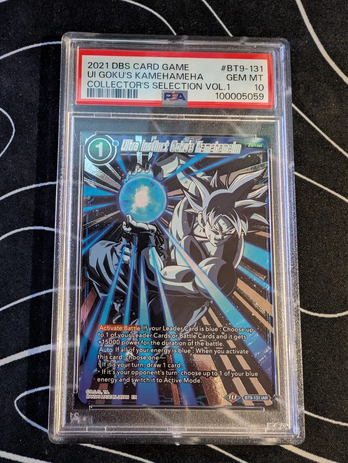 PSA 10 Ultra Instinct Goku's Kamehameha, BT9-131, Iconic Attack Rare Collector's Selection Vol 1, Dragon Ball Super TCG English