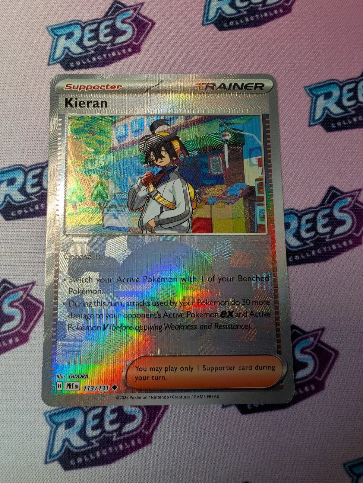 Kieran, 113/131, Poke Ball Reverse Holo Prismatic Evolutions, Pokemon TCG